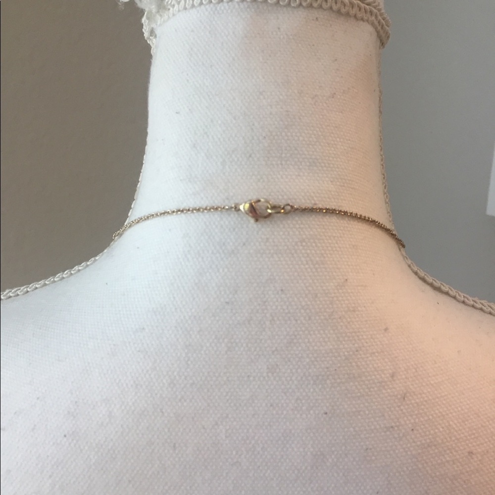 Teal Quatrefoil Long Necklace - Picture 3 of 3